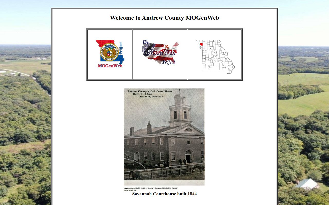 andrew county mogenweb genealogy records page