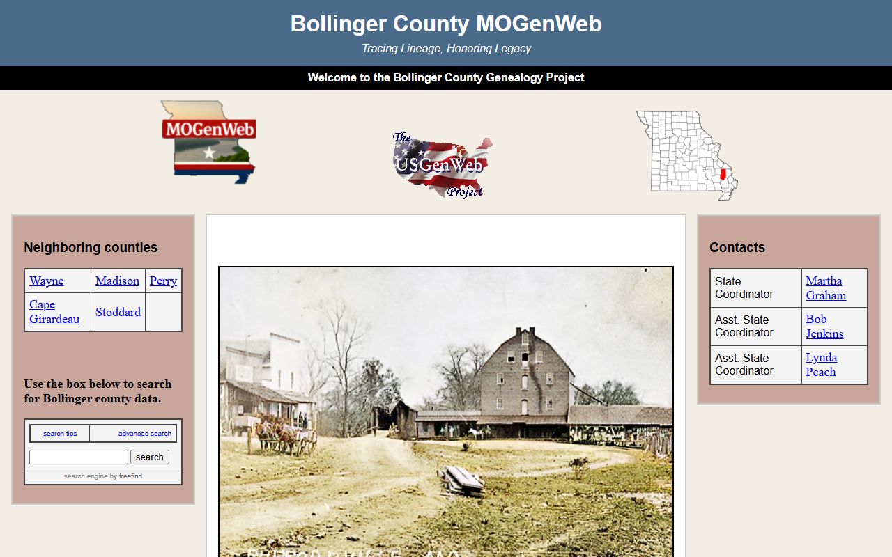 bollinger county genealogy records mogenweb