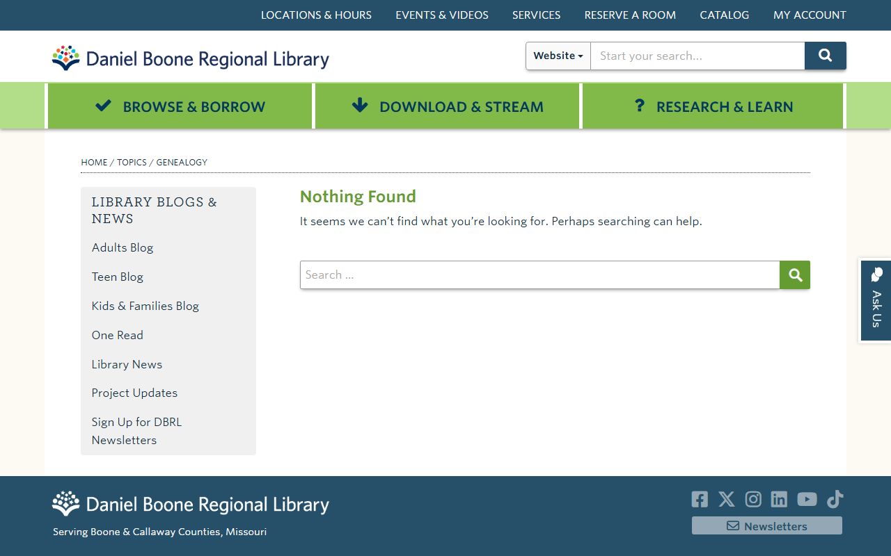 daniel boone regional library genealogy topics boone county missouri