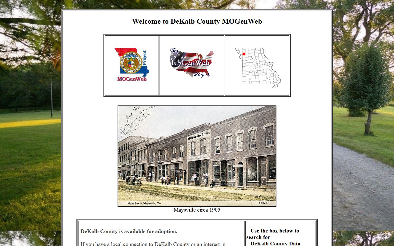 dekalb county missouri genealogy records mogenweb resource