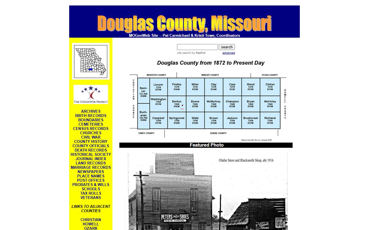 douglas county missouri genealogy records mogenweb page