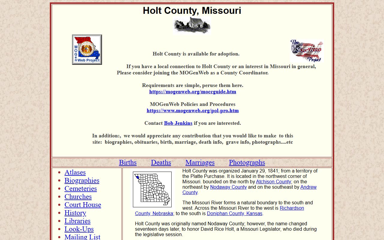 holt county genealogy records mogenweb research page