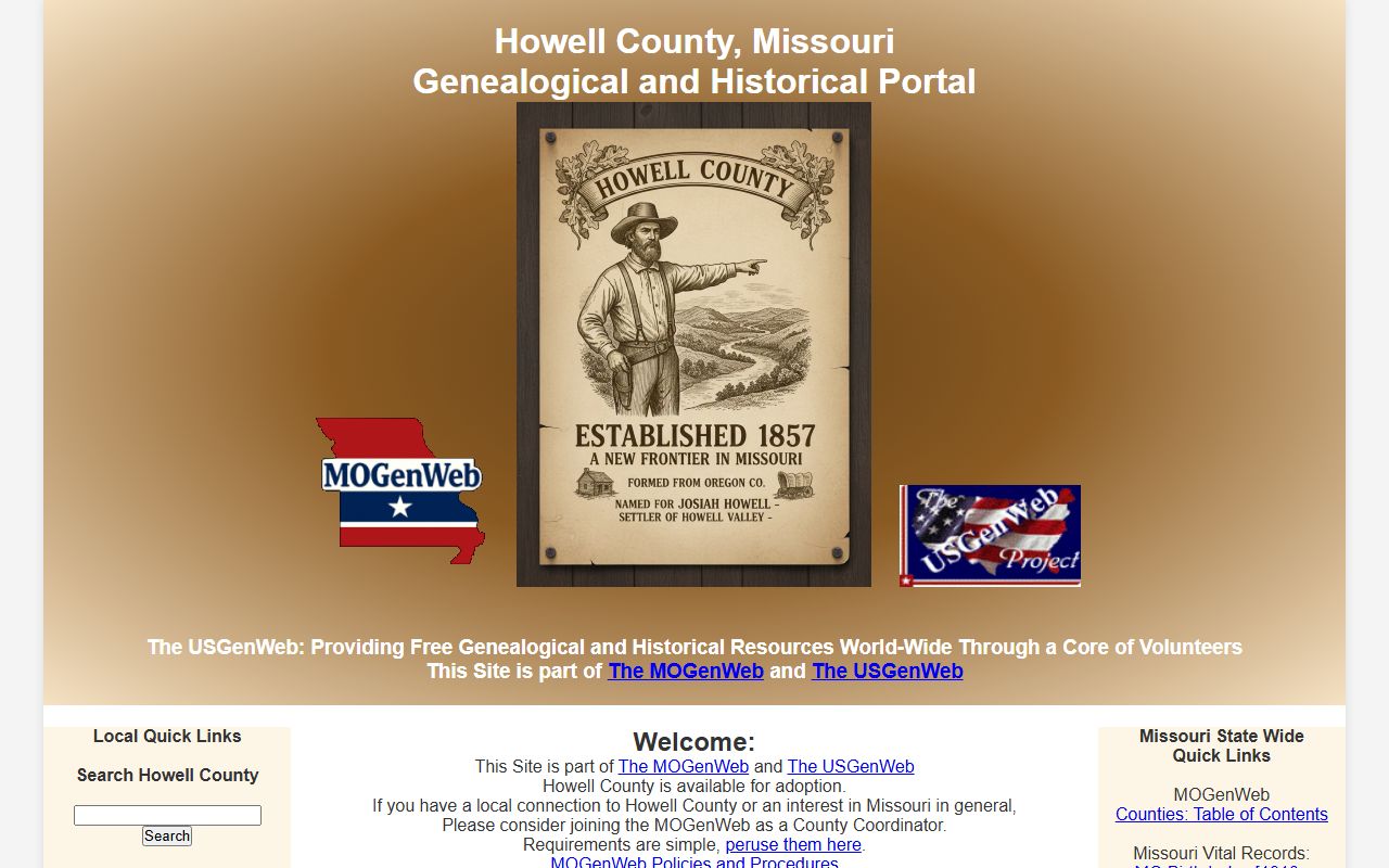 howell county genealogy records mogenweb research page