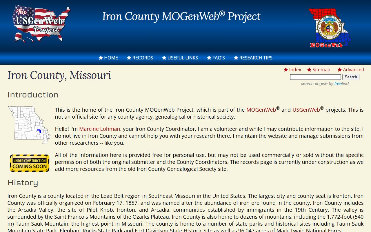 iron county genealogy records mogenweb research page