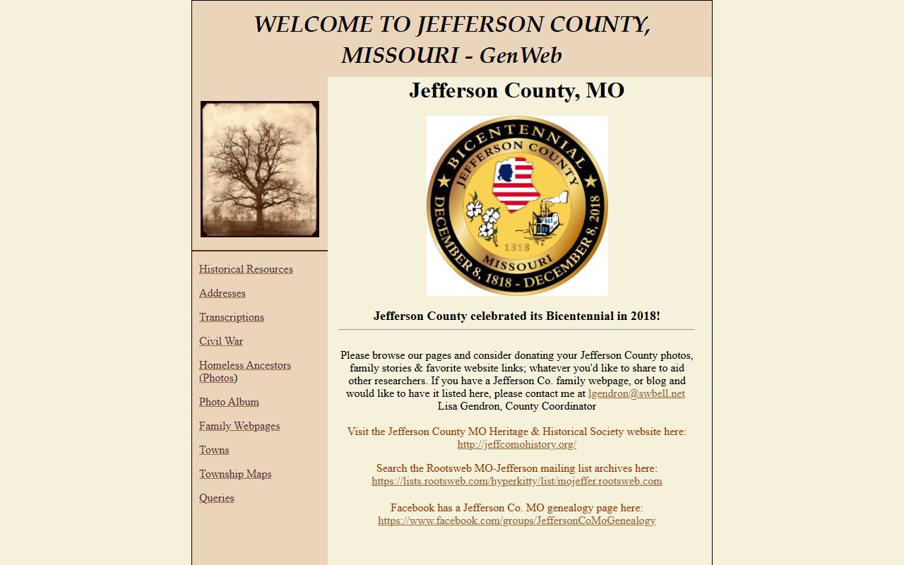 jefferson county missouri genealogy records mogenweb research page