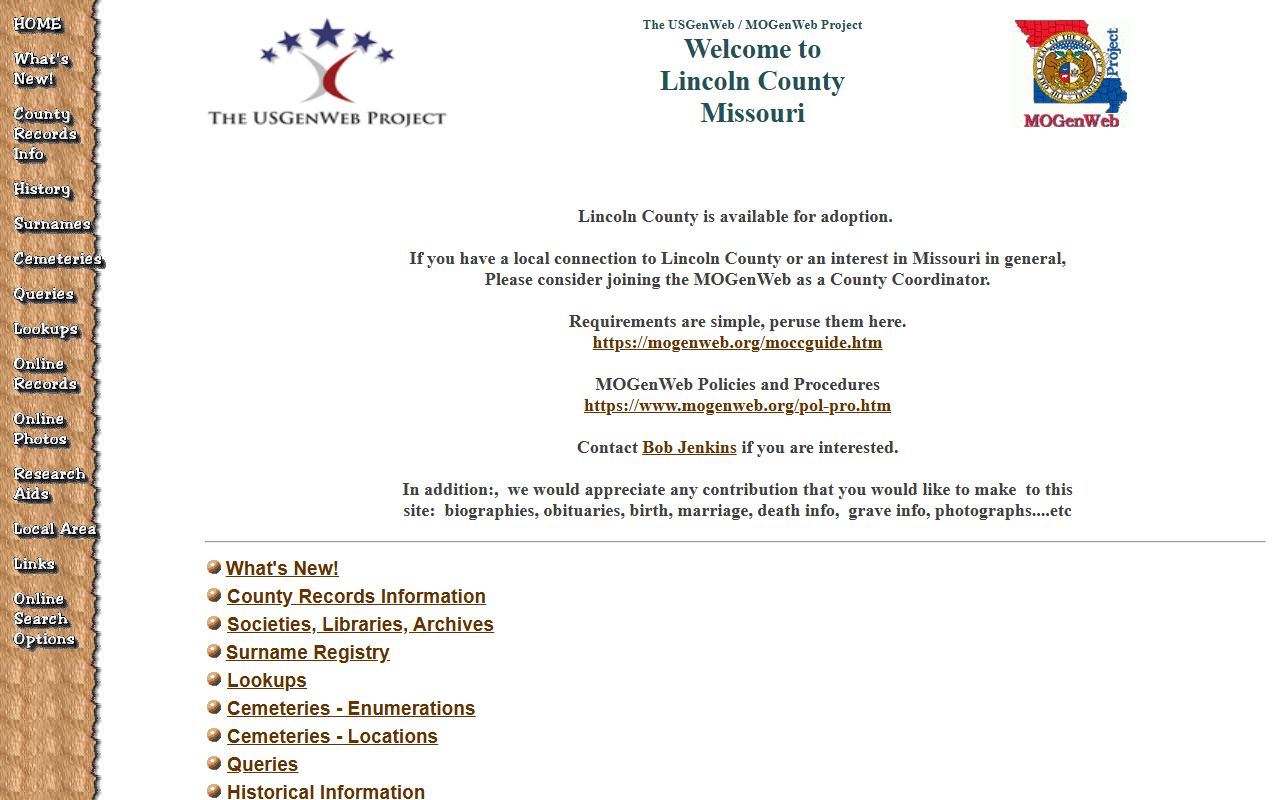 lincoln county missouri genealogy records mogenweb page