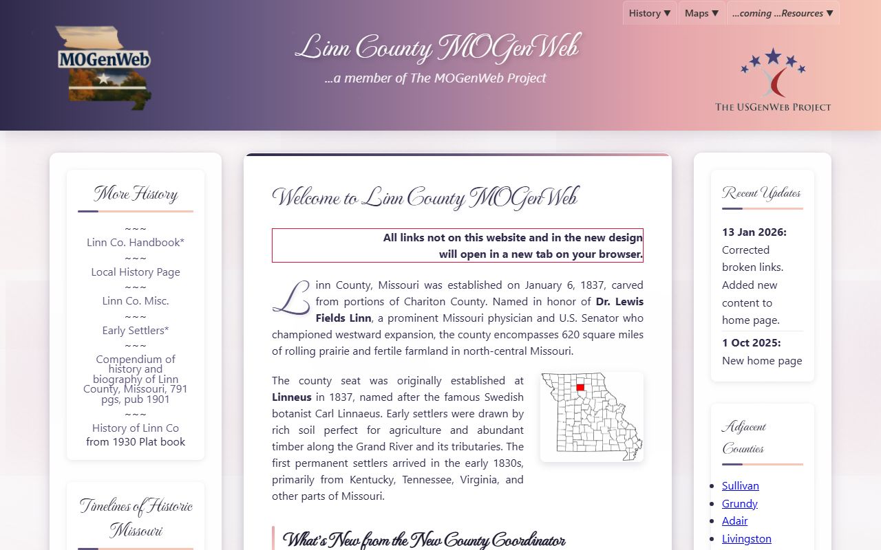 linn county missouri genealogy records mogenweb page