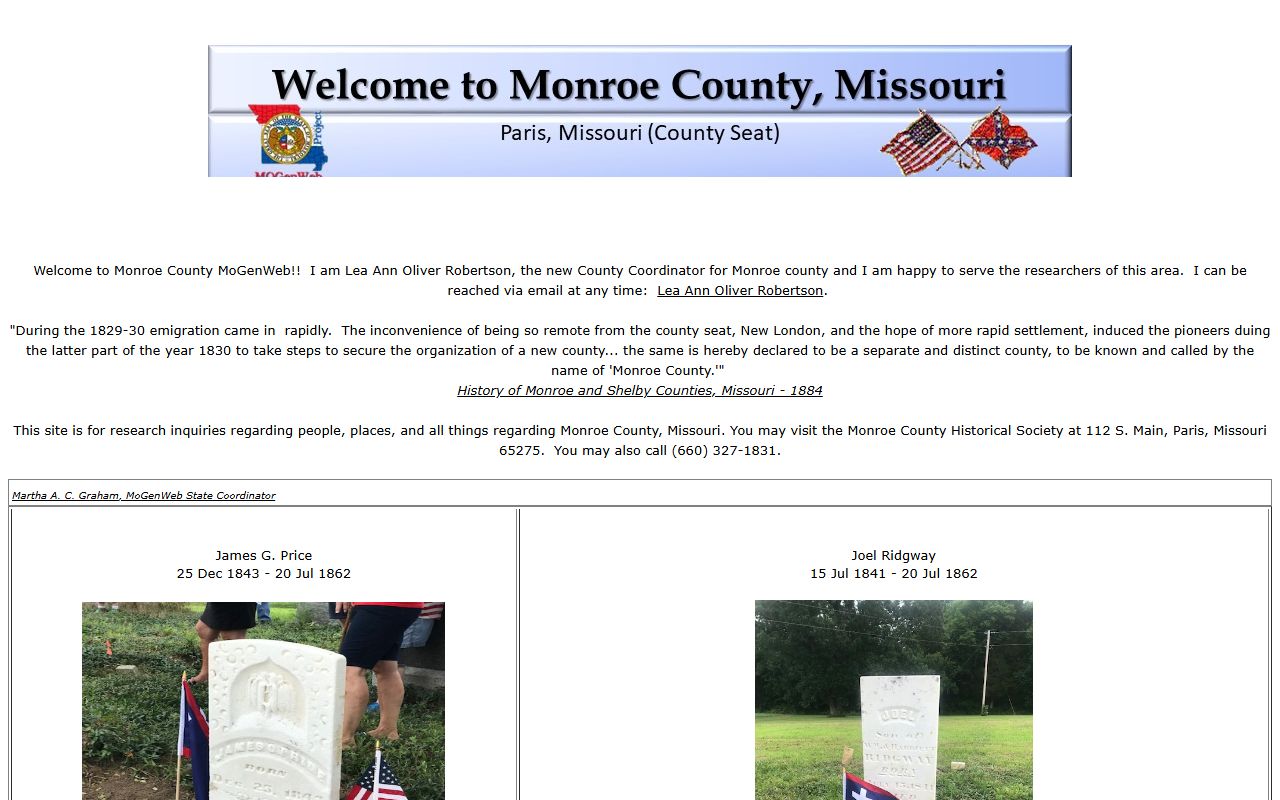 monroe county genealogy records mogenweb research page
