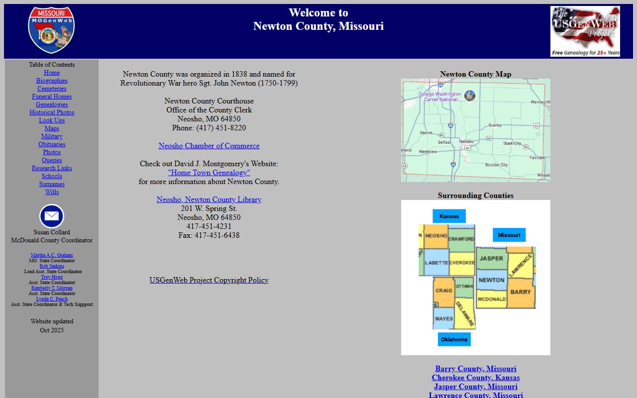 newton county genealogy records mogenweb