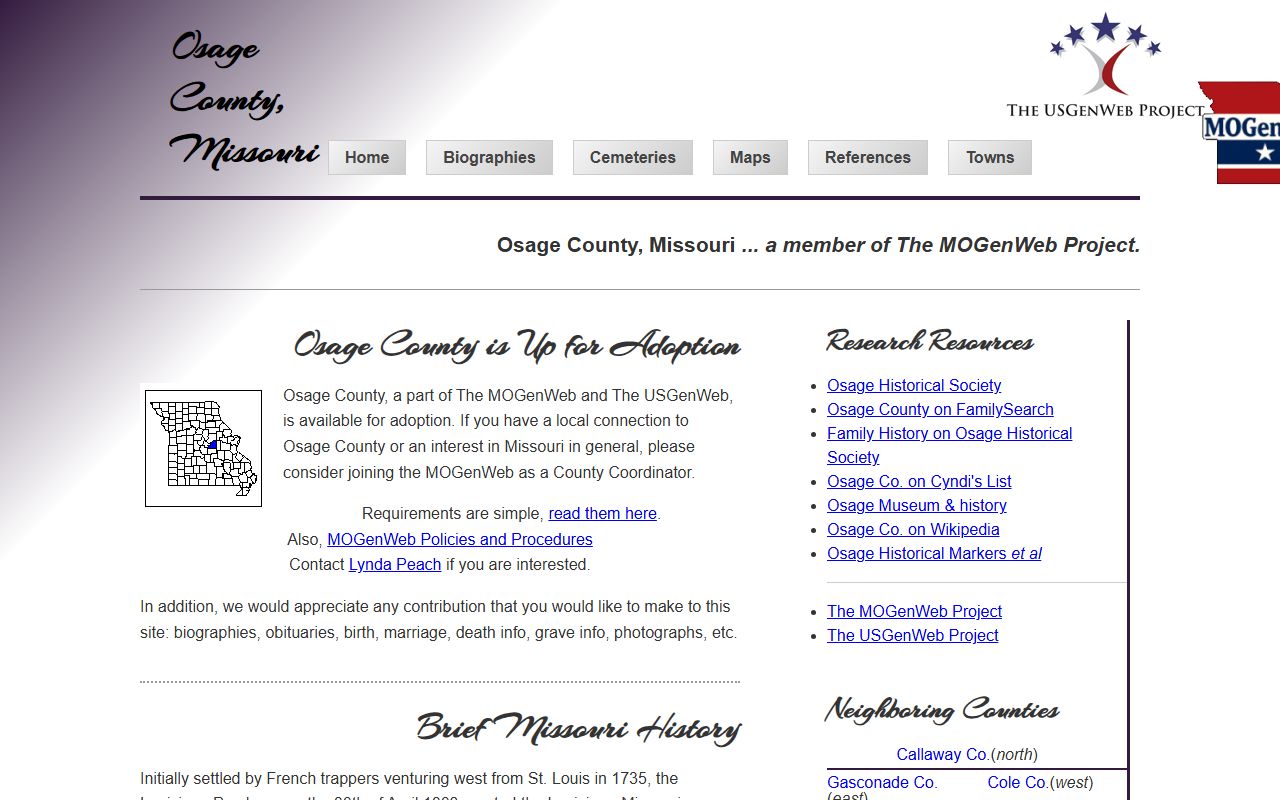 osage county genealogy records mogenweb