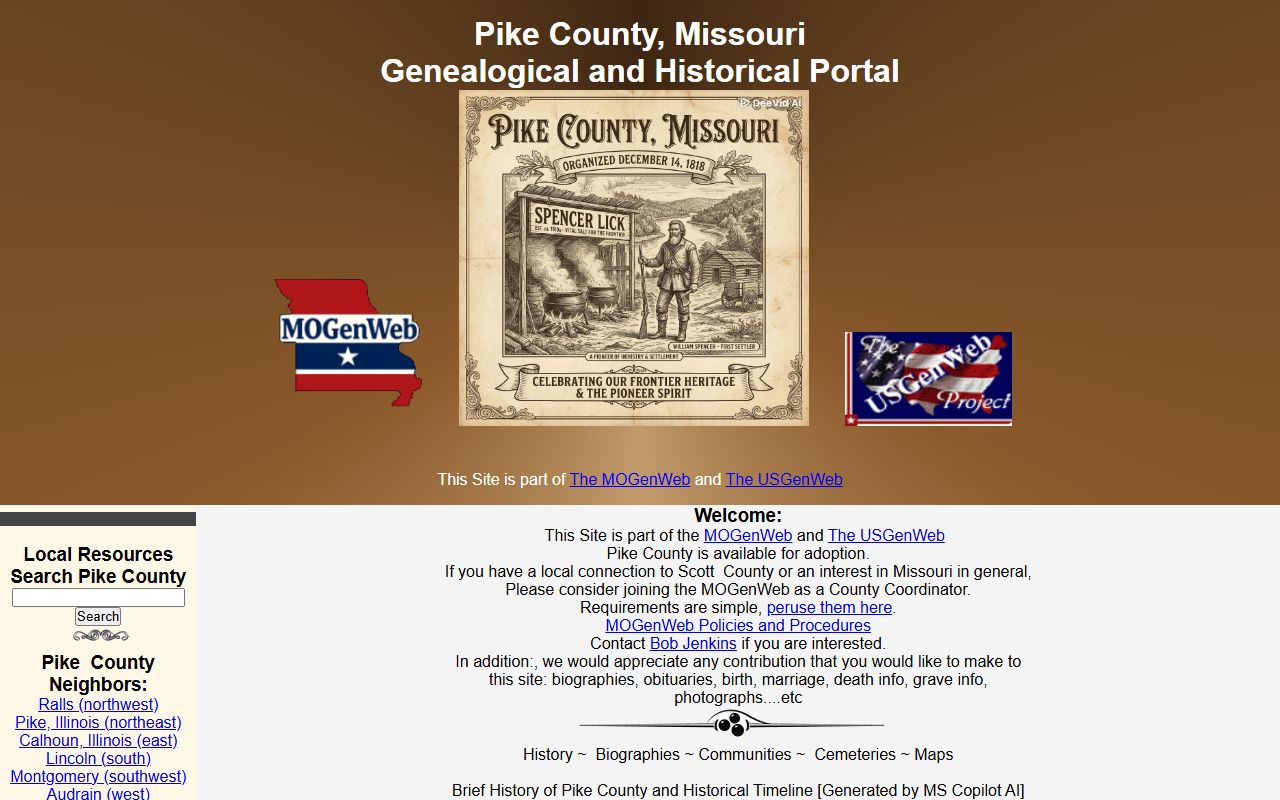 pike county genealogy records mogenweb