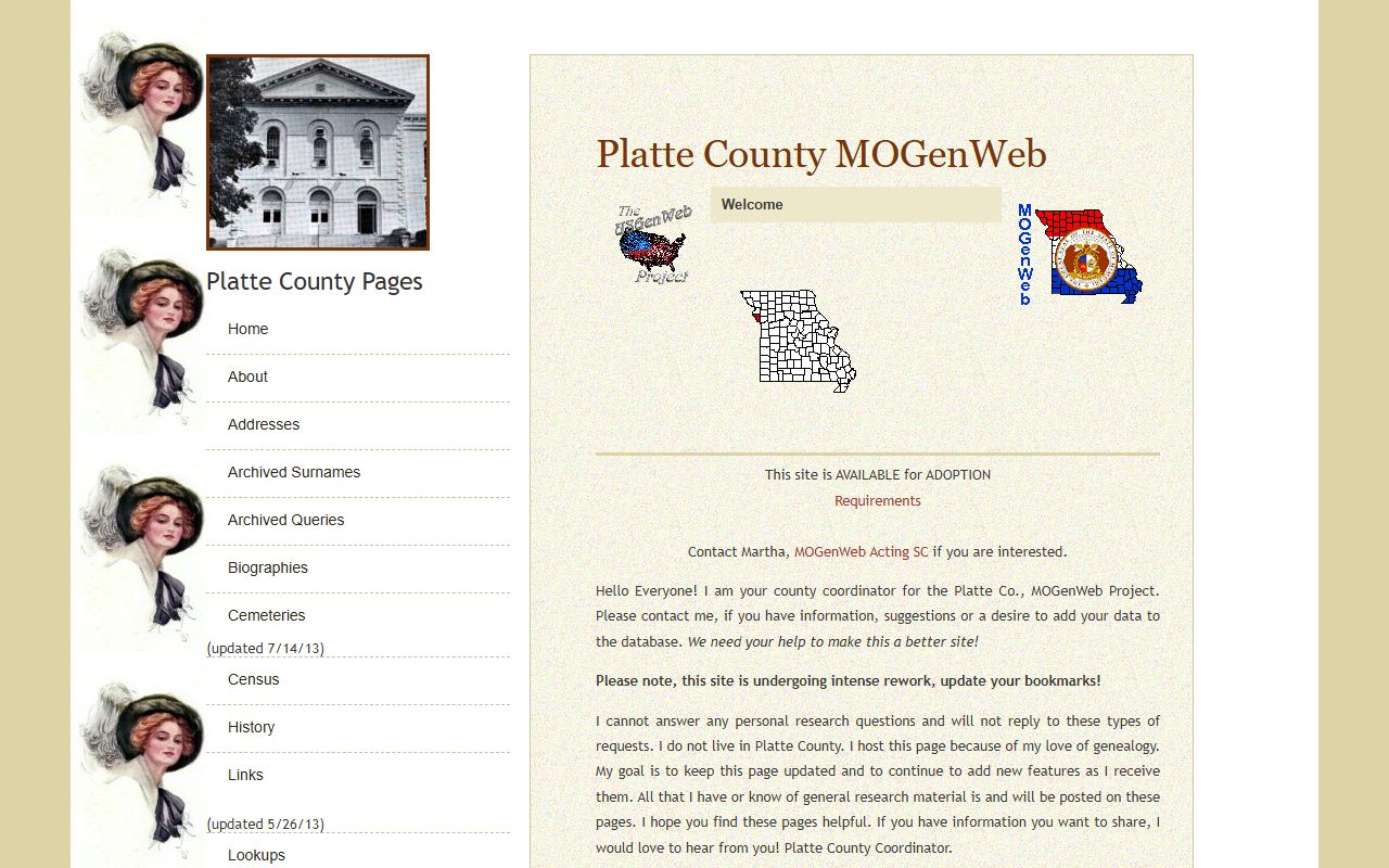 platte county genealogy records mogenweb page