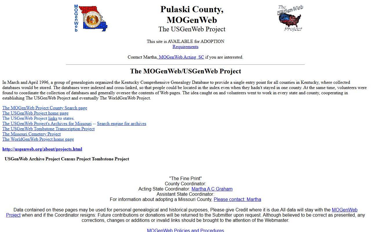 pulaski county genealogy records mogenweb page
