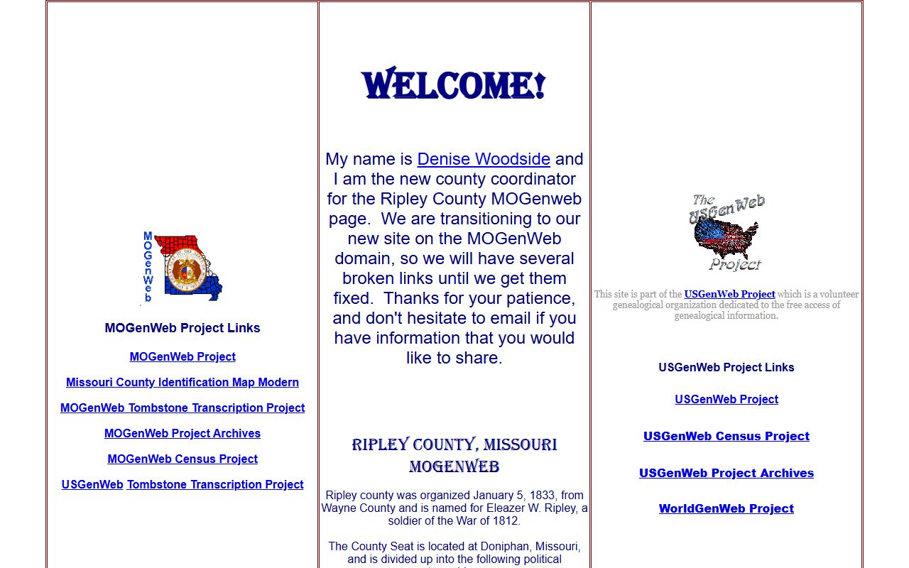 ripley county genealogy records mogenweb page