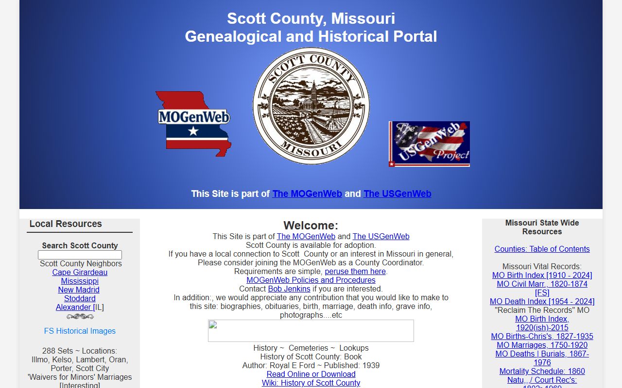 scott county genealogy records mogenweb
