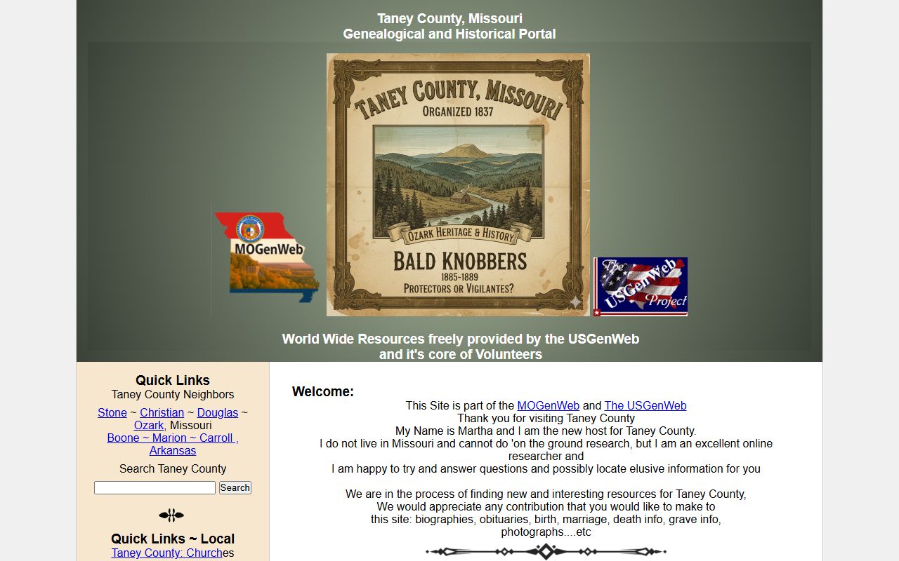 taney county genealogy records mogenweb