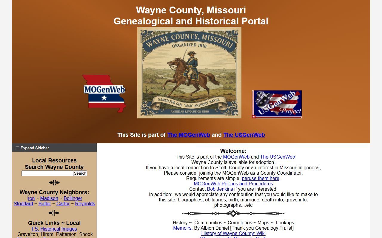 wayne county genealogy records mogenweb