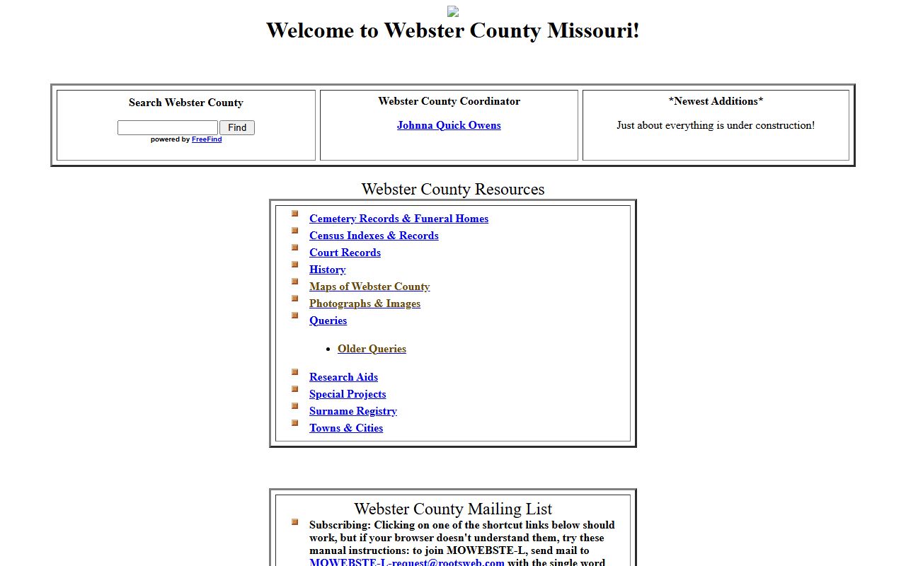 webster county genealogy records mogenweb