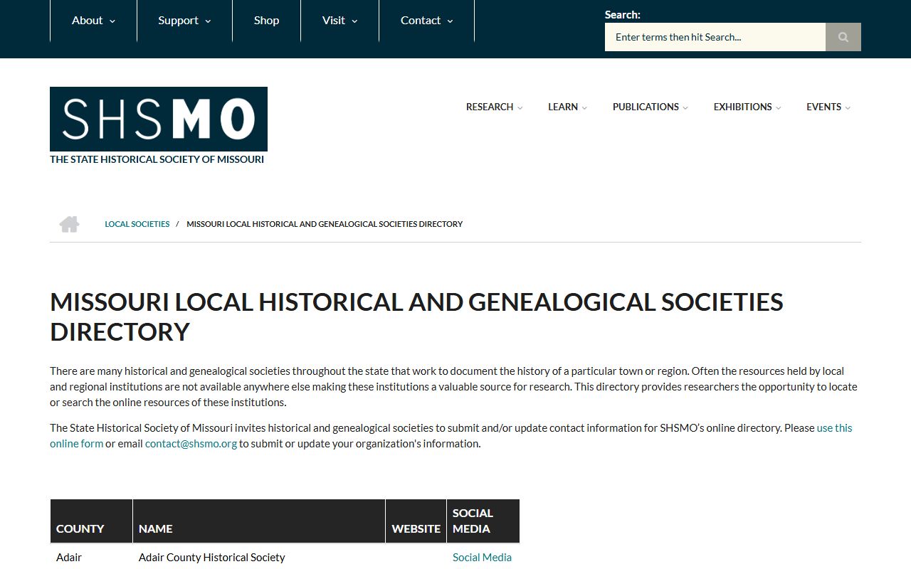 columbia boone county genealogy records historical societies